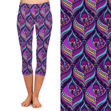 Laden Sie das Bild in den Galerie-Viewer, Ladies Gorgeous Assorted Mandalas &amp; Multicoloured Printed Capri Leggings
