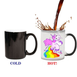 New 350mL Magic Cartoon Unicorn Colour Changing Mug