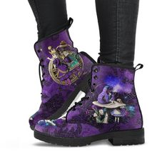 Load image into Gallery viewer, Womens Gorgeous Purple Alice In Wonderland Boots