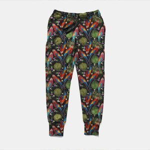 Ladies 2021 New Style Streetwear Joggers - Parrots & Gorgeous Exotic Birds Prints With Pockets