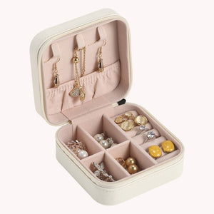Cute Mini Portable Travel Leather Jewellery Box/Organizer