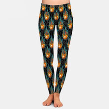 Cargar imagen en el visor de la galería, Ladies 3D Assorted Flaming Balls Printed Leggings