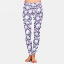 Cargar imagen en el visor de la galería, Ladies 3D Assorted Flaming Balls Printed Leggings