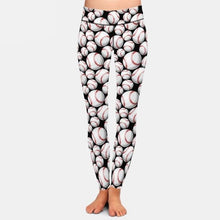 Load image into Gallery viewer, Ladies 3D Assorted Flaming Balls Printed Leggings