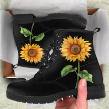 Load image into Gallery viewer, Womens Beautiful Sunflower Printed Fashion Ankle Boots