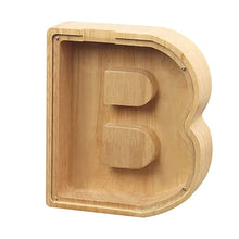 Laden Sie das Bild in den Galerie-Viewer, Wooden Letter Personalised Piggy Banks (A-Z) - With Decorative Letters