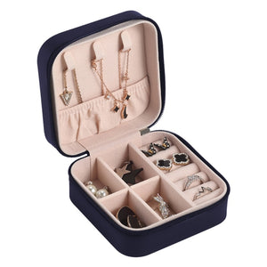 Cute Mini Portable Travel Leather Jewellery Box/Organizer
