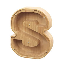 Cargar imagen en el visor de la galería, Wooden Letter Personalised Piggy Banks (O-Z) - With Decorative Letters