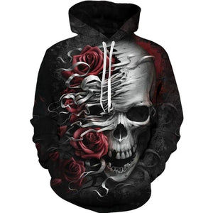 3D Skulls & Graphic Horror Printed Hoodies - List 2