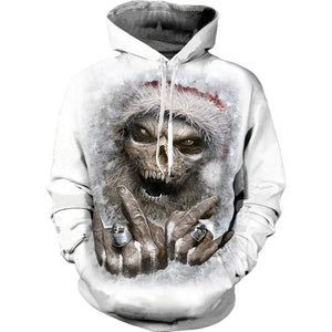 3D Skulls & Graphic Horror Printed Hoodies - List 1