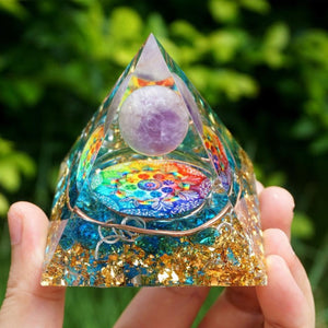 Gorgeous Natural Orgonite Pyramid Crystals