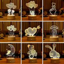 Load image into Gallery viewer, Romantic Soft Glow Love 3D Acrylic LED Bedside Lamp