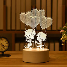 Charger l&#39;image dans la galerie, Romantic Soft Glow Love 3D Acrylic LED Bedside Lamp