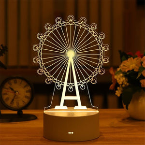 Romantic Soft Glow Love 3D Acrylic LED Bedside Lamp