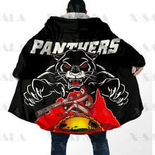 Load image into Gallery viewer, Assorted Anzac Day Indigenous Printed NRL Duffle Hooded Cloaks - Panthers &amp; Rabbitohs