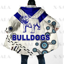 Cargar imagen en el visor de la galería, Assorted Anzac Day Indigenous Printed NRL Duffle Hooded Cloaks - Titans &amp; Bulldogs
