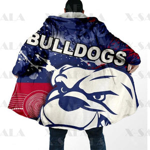 Assorted Anzac Day Indigenous Printed NRL Duffle Hooded Cloaks - Titans & Bulldogs