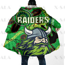 Load image into Gallery viewer, Assorted Anzac Day Indigenous Printed NRL Duffle Hooded Cloaks - Bears &amp; Canberra