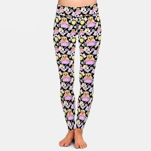 Ladies 3D Cute Owl Printed Soft Leggings