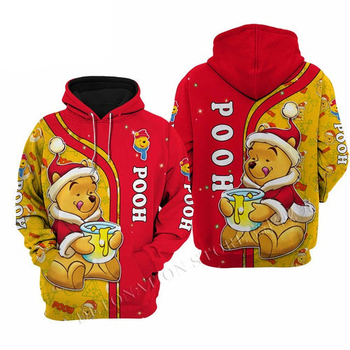 Winnie The Pooh 3D Printed Flannelette Hoodies