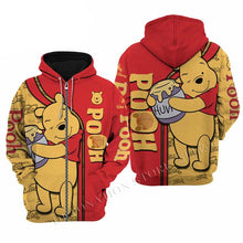 Load image into Gallery viewer, Winnie The Pooh 3D Printed Flannelette Hoodies