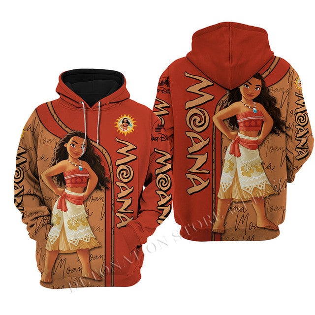 Moana 3D Printed Flannelette Hoodies