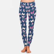 Carica l&#39;immagine nel visualizzatore di Gallery, Ladies Super Soft Printed Roses With Butterflies Printed Leggings