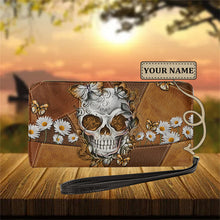 Cargar imagen en el visor de la galería, Gothic Skull Design Womens Personalised Wallet