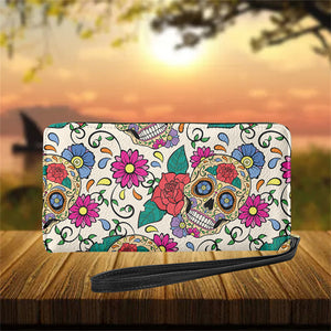 Gothic Skull Design Womens Personalised Wallet