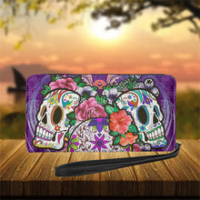 Charger l&#39;image dans la galerie, Gothic Skull Design Womens Personalised Wallet
