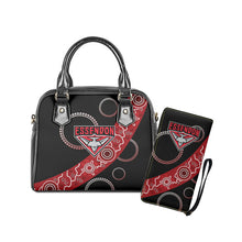 Laden Sie das Bild in den Galerie-Viewer, Womens Luxury AFL 2 pc Handbag Tote &amp; Zipper Purse Sets