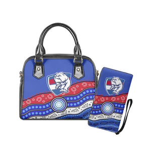 Womens Luxury AFL 2 pc Handbag Tote & Zipper Purse Sets