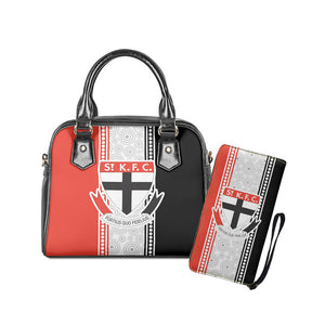 Womens Luxury AFL 2 pc Handbag Tote & Zipper Purse Sets