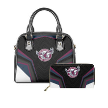 Load image into Gallery viewer, Womens Luxury NRL 2 pc Handbag Tote &amp; Zipper Purse Sets