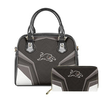 Laden Sie das Bild in den Galerie-Viewer, Womens Luxury NRL 2 pc Handbag Tote &amp; Zipper Purse Sets