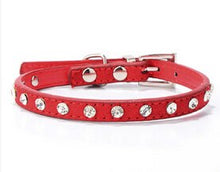 Load image into Gallery viewer, Cool Diamond Leather Look Pet Collars