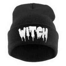 Carica l&#39;immagine nel visualizzatore di Gallery, Mens/Womens Hip-Hop WITCH Embroidered Knitted Wool Beanies