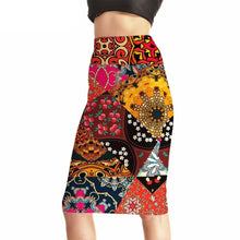 Load image into Gallery viewer, Womens Casual/Office Multi Patterned Stretch Pencil Skirts