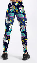 Load image into Gallery viewer, Hot Donuts &amp; Unicorns Printed Leggings