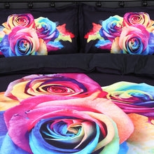 Load image into Gallery viewer, Luxury Rainbow Rose Printed Bedding Set