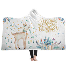 Carica l&#39;immagine nel visualizzatore di Gallery, New HOT Sport &amp; Christmas Plush 3D Sherpa Hooded Blankets