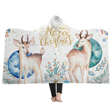 Charger l&#39;image dans la galerie, New HOT Sport &amp; Christmas Plush 3D Sherpa Hooded Blankets