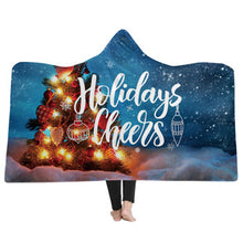 Laden Sie das Bild in den Galerie-Viewer, New HOT Sport &amp; Christmas Plush 3D Sherpa Hooded Blankets