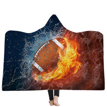 Laden Sie das Bild in den Galerie-Viewer, New HOT Sport &amp; Christmas Plush 3D Sherpa Hooded Blankets