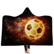 Carica l&#39;immagine nel visualizzatore di Gallery, New HOT Sport &amp; Christmas Plush 3D Sherpa Hooded Blankets