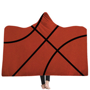 New HOT Sport & Christmas Plush 3D Sherpa Hooded Blankets