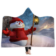 Cargar imagen en el visor de la galería, New HOT Sport &amp; Christmas Plush 3D Sherpa Hooded Blankets