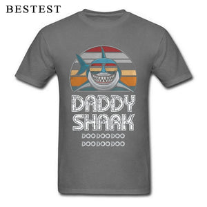 Fathers Day T-Shirt Mens Shark Printed Tee