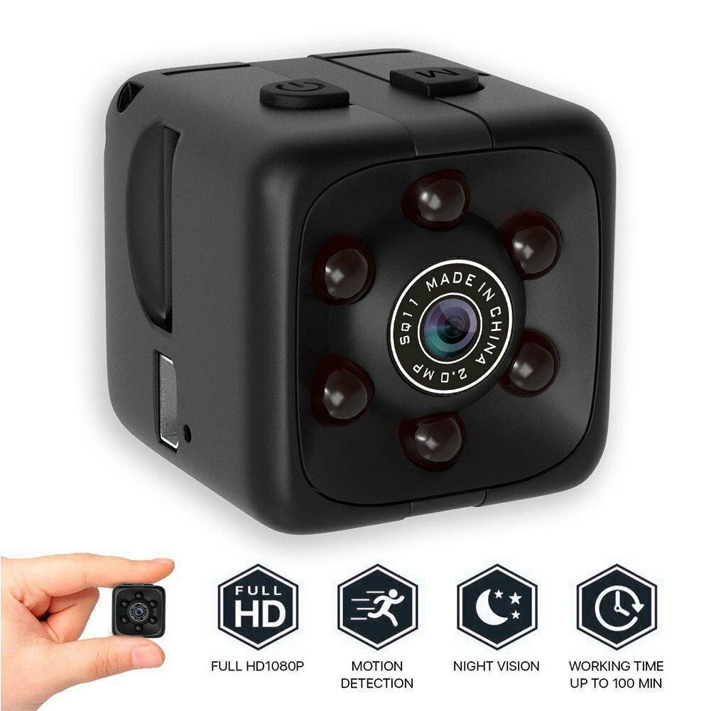 COP CAM Security Camera Video Motion Detection SQ11 Mini Cam Black