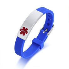 Load image into Gallery viewer, Personalized Assorted Coloured Medical Alert ID Bracelets for Kids and Adults